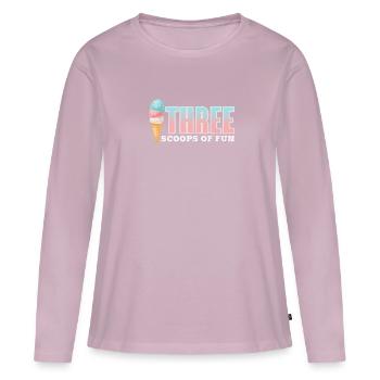 Eiscreme - Frauen Premium Bio Langarmshirt - Altrosa - Vorne - Julia (174cm)