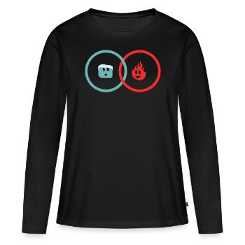 Alchemy - Fire and Ice - Women's Premium Organic Long Sleeve Shirt - black - Front - Julia (174cm)