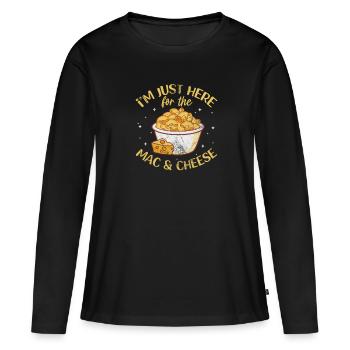 Fromage - T-shirt manches longues Premium bio Femme - noir - Devant - Julia (174cm)