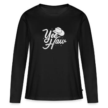 Cow-boy - T-shirt manches longues Premium bio Femme - noir - Devant - Julia (174cm)