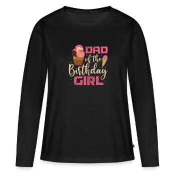 Eiscreme - Frauen Premium Bio Langarmshirt - Schwarz - Vorne - Julia (174cm)