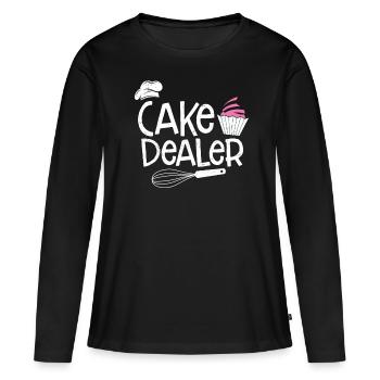 Cupcake - T-shirt manches longues Premium bio Femme - noir - Devant - Julia (174cm)