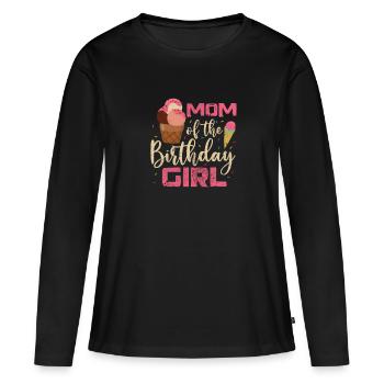 Eiscreme - Frauen Premium Bio Langarmshirt - Schwarz - Vorne - Julia (174cm)