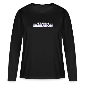 Conspiration théorie du complot cadeau - T-shirt manches longues Premium bio Femme - noir - Devant - Julia (174cm)