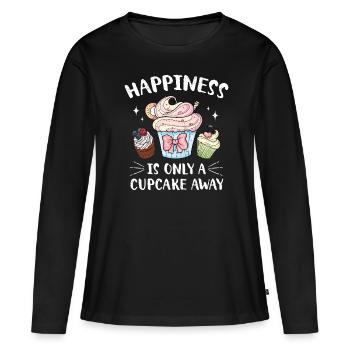 Cupcake - T-shirt manches longues Premium bio Femme - noir - Devant - Julia (174cm)