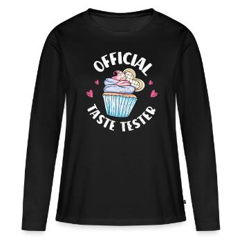 Cupcake - T-shirt manches longues Premium bio Femme - noir - Devant - Julia (174cm)