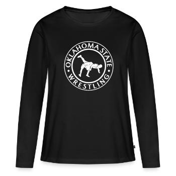 Wrestling Wrestler Fight Wrestling Ringer Gift - Women's Premium Organic Long Sleeve Shirt - black - Front - Julia (174cm)