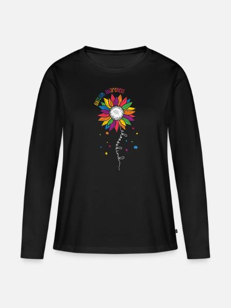 Autismus Awareness Day Autist Geschenk - Premium økologisk langærmet T-shirt til kvinder - sort