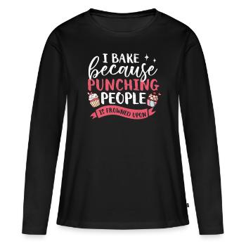 Cupcake - Frauen Premium Bio Langarmshirt - Schwarz - Vorne - Julia (174cm)