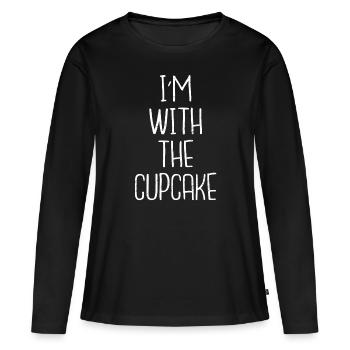 Cupcake - T-shirt manches longues Premium bio Femme - noir - Devant - Julia (174cm)
