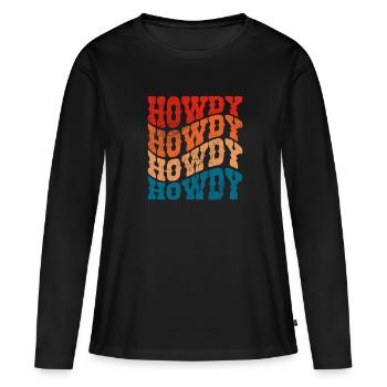 Pays - T-shirt manches longues Premium bio Femme - noir - Devant - Julia (174cm)