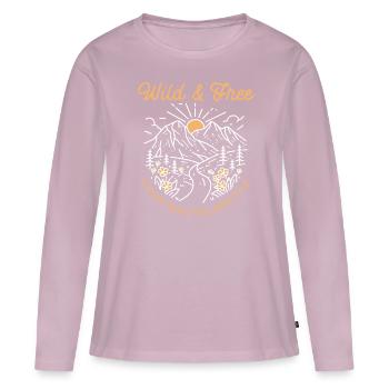 Enterrement de vie de jeune fille mariée - T-shirt manches longues Premium bio Femme - rose poudré - Devant - Julia (174cm)
