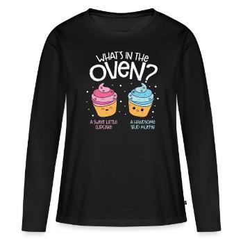 Cupcake - T-shirt manches longues Premium bio Femme - noir - Devant - Julia (174cm)