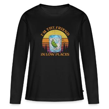Pays - T-shirt manches longues Premium bio Femme - noir - Devant - Julia (174cm)