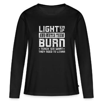 Pays - T-shirt manches longues Premium bio Femme - noir - Devant - Julia (174cm)
