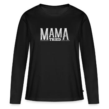 Pays - T-shirt manches longues Premium bio Femme - noir - Devant - Julia (174cm)