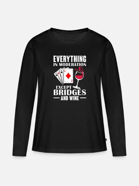 Bridge - Frauen Premium Bio Langarmshirt - Schwarz