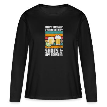Téquila - T-shirt manches longues Premium bio Femme - noir - Devant - Julia (174cm)