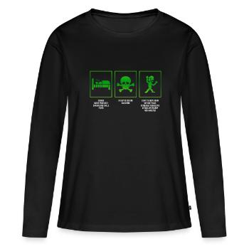 Zombie Zombie Hunter Zombie Apocalypse Cadeau - T-shirt manches longues Premium bio Femme - noir - Devant - Julia (174cm)