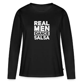Salsa Danse Cuba Danse Latino Cours de Danse Cadeau - T-shirt manches longues Premium bio Femme - noir - Devant - Julia (174cm)