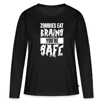 Zombie Zombie Hunter Zombie Apocalypse Cadeau - T-shirt manches longues Premium bio Femme - noir - Devant - Julia (174cm)