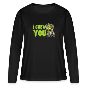 Zombie Zombie-Jäger Zombieapokalypse Geschenk - Frauen Premium Bio Langarmshirt - Schwarz - Vorne - Julia (174cm)