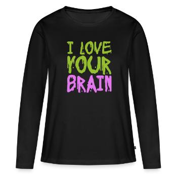 Zombie Zombie Hunter Zombie Apocalypse Cadeau - T-shirt manches longues Premium bio Femme - noir - Devant - Julia (174cm)