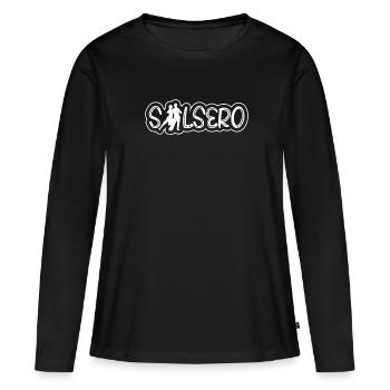 Salsa Danse Cuba Danse Latino Cours de Danse Cadeau - T-shirt manches longues Premium bio Femme - noir - Devant - Julia (174cm)