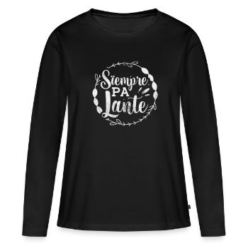 Salsa - T-shirt manches longues Premium bio Femme - noir - Devant - Julia (174cm)
