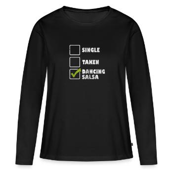Salsa - T-shirt manches longues Premium bio Femme - noir - Devant - Julia (174cm)