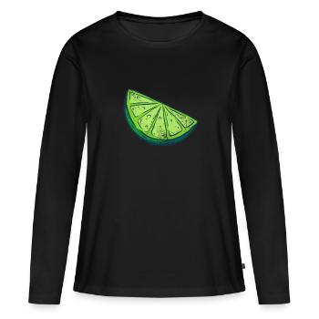 Téquila - T-shirt manches longues Premium bio Femme - noir - Devant - Julia (174cm)