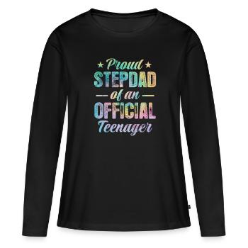 Adolescent - T-shirt manches longues Premium bio Femme - noir - Devant - Julia (174cm)