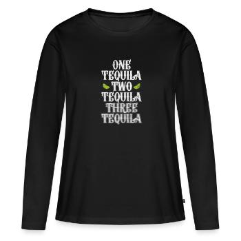 Tequila - Frauen Premium Bio Langarmshirt - Schwarz - Vorne - Julia (174cm)
