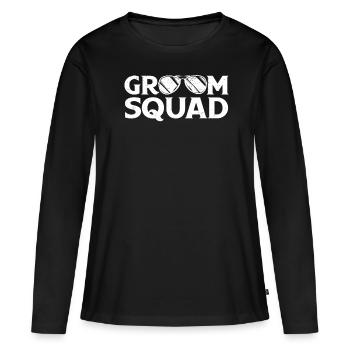 Enterrement de vie de garçon et de garçon - T-shirt manches longues Premium bio Femme - noir - Devant - Julia (174cm)