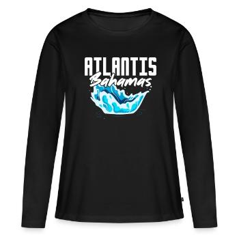 Bahamas Karibik Insel Atlantik Sommer Geschenk - Frauen Premium Bio Langarmshirt - Schwarz - Vorne - Julia (174cm)