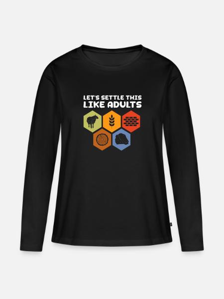 Brettspiel Brettspiele Spieleabend Spiele Geschenk - Frauen Premium Bio Langarmshirt - Schwarz