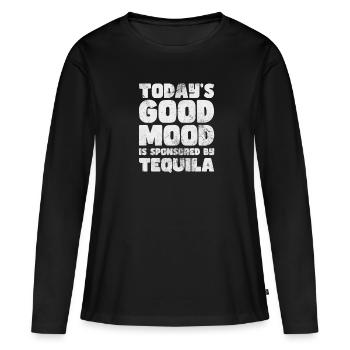 Téquila - T-shirt manches longues Premium bio Femme - noir - Devant - Julia (174cm)
