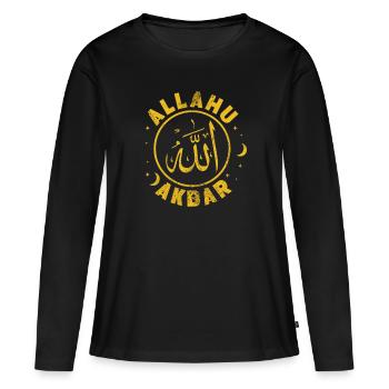 Musulman - T-shirt manches longues Premium bio Femme - noir - Devant - Julia (174cm)