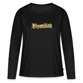 Musulman Islam Allah Ramadan Kareem Cadeau - T-shirt manches longues Premium bio Femme - noir - Devant - Julia (174cm)