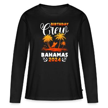 Bahamas Karibik Insel Atlantik Sommer Geschenk - Frauen Premium Bio Langarmshirt - Schwarz - Vorne - Julia (174cm)