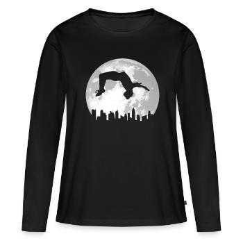 Backflip Salto Acrobaties Parkour Gymnastique Cadeau - T-shirt manches longues Premium bio Femme - noir - Devant - Julia (174cm)