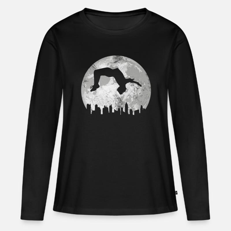 Backflip - Frauen Premium Bio Langarmshirt - Schwarz