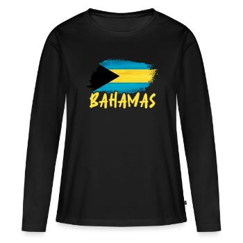Bahamas Karibik Insel Atlantik Sommer Geschenk - Frauen Premium Bio Langarmshirt - Schwarz - Vorne - Julia (174cm)