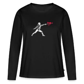 Escrime Épée Sabre Épée Épée Escrime Cadeau - T-shirt manches longues Premium bio Femme - noir - Devant - Julia (174cm)