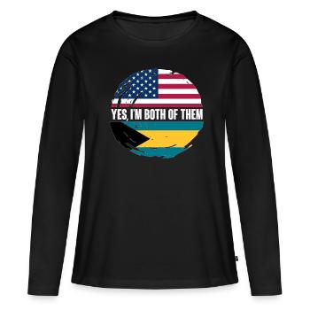 Bahamas Karibik Insel Atlantik Sommer Geschenk - Frauen Premium Bio Langarmshirt - Schwarz - Vorne - Julia (174cm)