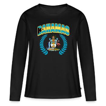 Bahamas Karibik Insel Atlantik Sommer Geschenk - Frauen Premium Bio Langarmshirt - Schwarz - Vorne - Julia (174cm)