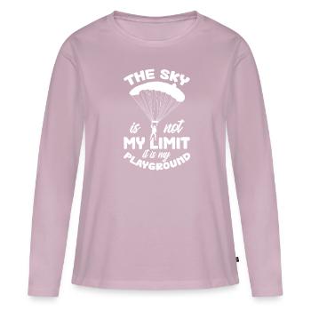 Skydive Skydiver Skydiving Fallschirm Geschenk - Frauen Premium Bio Langarmshirt - Altrosa - Vorne - Julia (174cm)