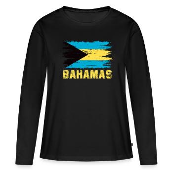 Bahamas Karibik Insel Atlantik Sommer Geschenk - Frauen Premium Bio Langarmshirt - Schwarz - Vorne - Julia (174cm)