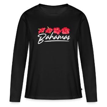 Bahamas Karibik Insel Atlantik Sommer Geschenk - Frauen Premium Bio Langarmshirt - Schwarz - Vorne - Julia (174cm)