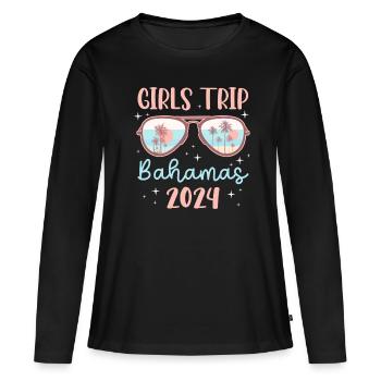 Bahamas Karibik Insel Atlantik Sommer Geschenk - Frauen Premium Bio Langarmshirt - Schwarz - Vorne - Julia (174cm)